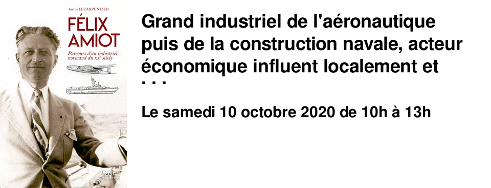 Grand industriel de l'a�ronautique puis de la construction navale, acteur �conomique influent localement et nationalement, F�lix Amiot (1894-1974) est l'une des grandes figures de Cherbourg au XXe si�cle. Natif de Cherbourg, docteur en histoire contemporaine, Justin Lecarpentier a r�alis� sa th�se sur le parcours industriel de F�lix Amiot. 